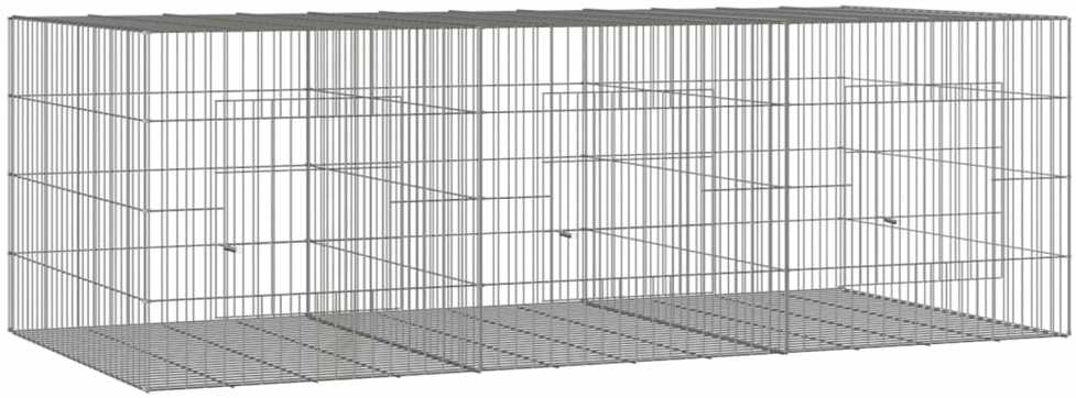 Triušių narvas, 3 segmentai, 163x79x54cm, galvanizuota geležis
