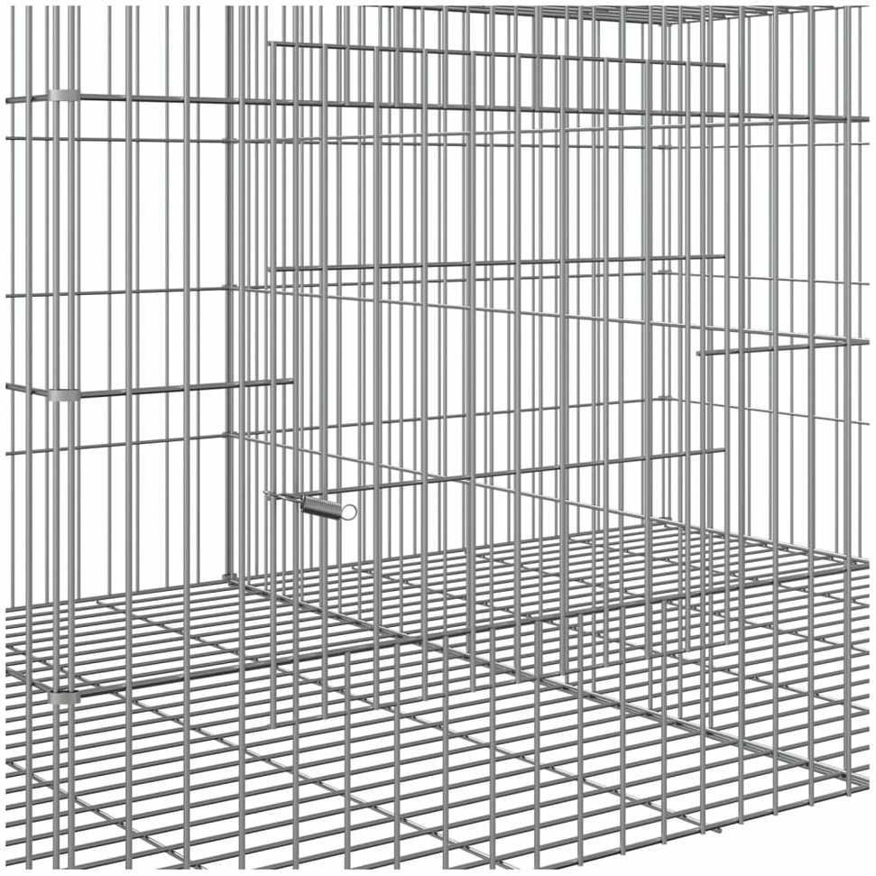 Triušių narvas, 3 segmentai, 163x79x54cm, galvanizuota geležis