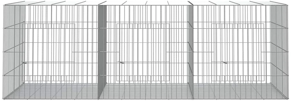 Triušių narvas, 3 segmentai, 163x79x54cm, galvanizuota geležis