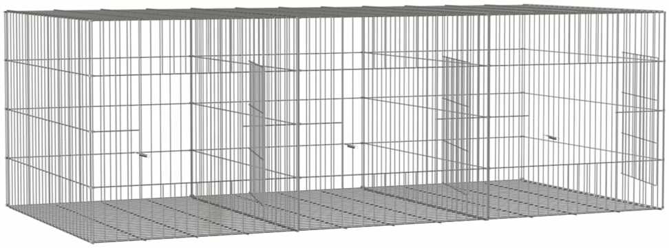 Triušių narvas, 3 segmentai, 163x79x54cm, galvanizuota geležis