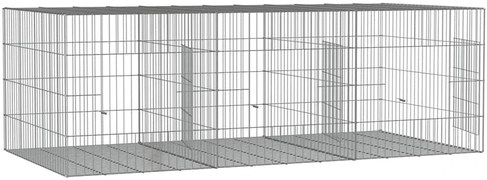 Triušių narvas, 3 segmentai, 163x79x54cm, galvanizuota geležis