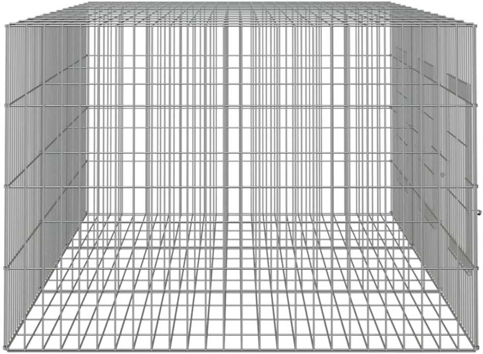 Triušių narvas, 3 segmentai, 163x79x54cm, galvanizuota geležis