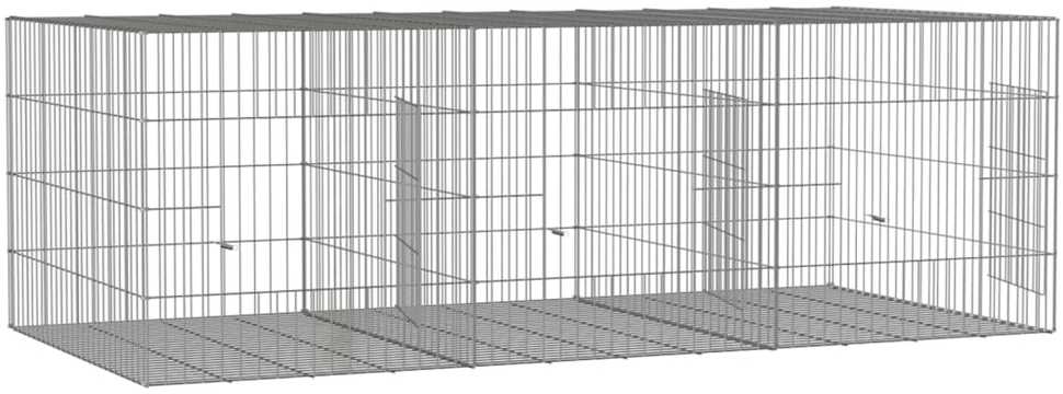 Triušių narvas, 3 segmentai, 163x79x54cm, galvanizuota geležis