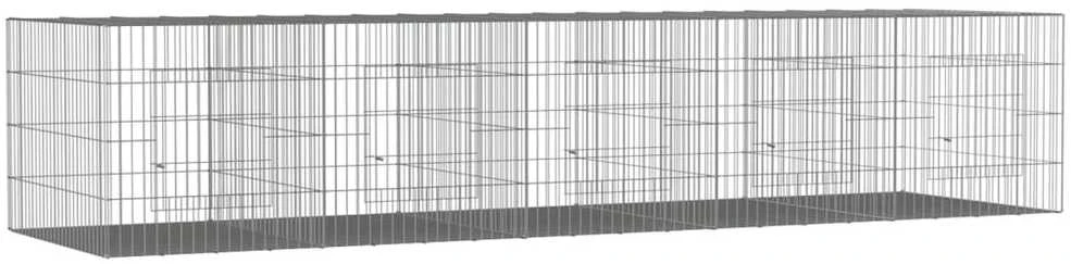 Triušių narvas, 5 segmentai, 273x79x54cm, galvanizuota geležis