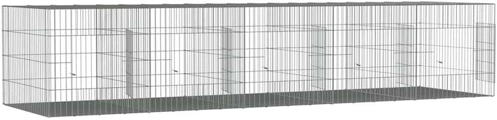Triušių narvas, 5 segmentai, 273x79x54cm, galvanizuota geležis