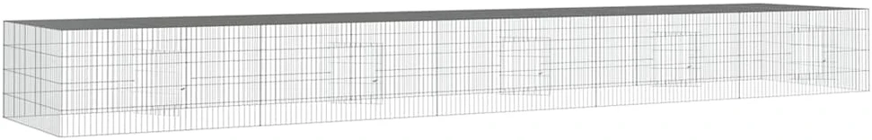 Triušių narvas, 5 segmentai, 541x109x54cm, galvanizuota geležis