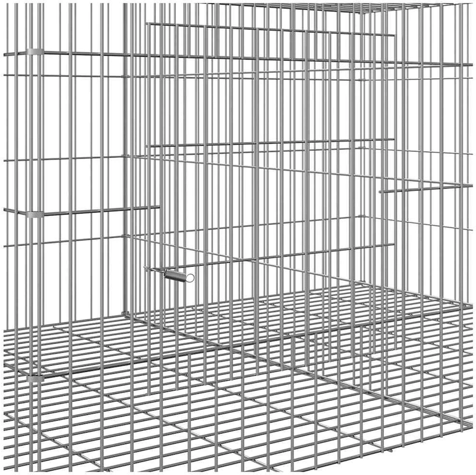 Triušių narvas, 6 segmentai, 327x79x54cm, galvanizuota geležis