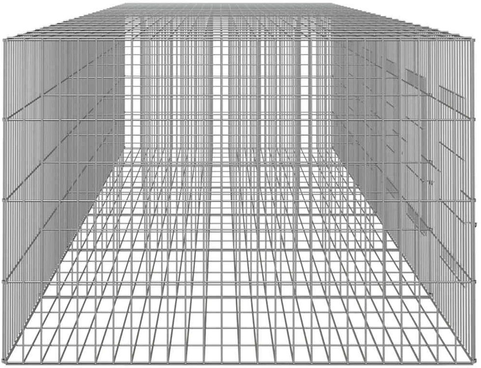 Triušių narvas, 6 segmentai, 327x79x54cm, galvanizuota geležis