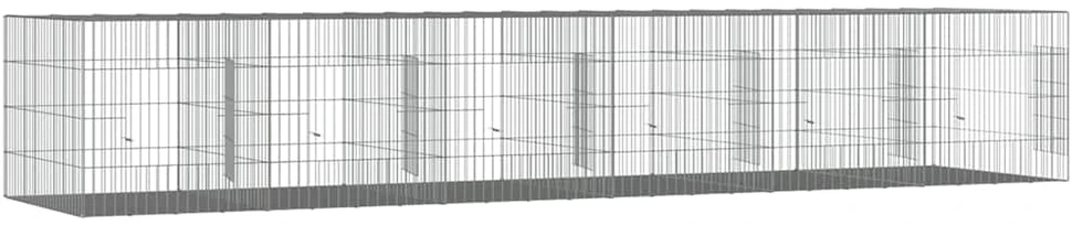 Triušių narvas, 6 segmentai, 327x79x54cm, galvanizuota geležis