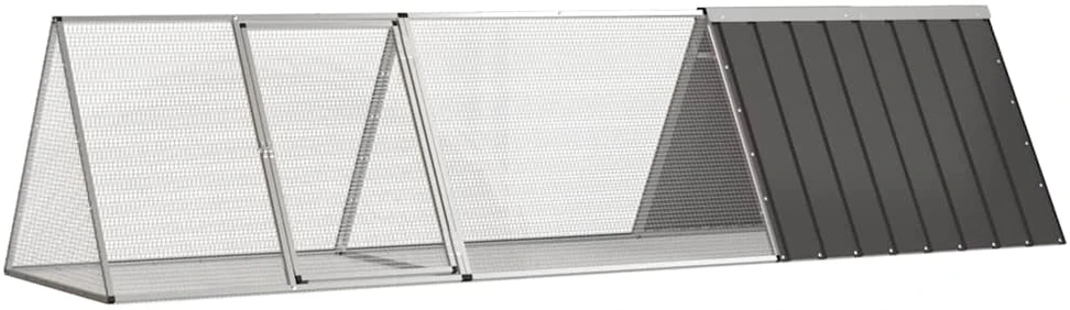 Triušių narvas, antracito, 302,5x80,5x71cm, plienas
