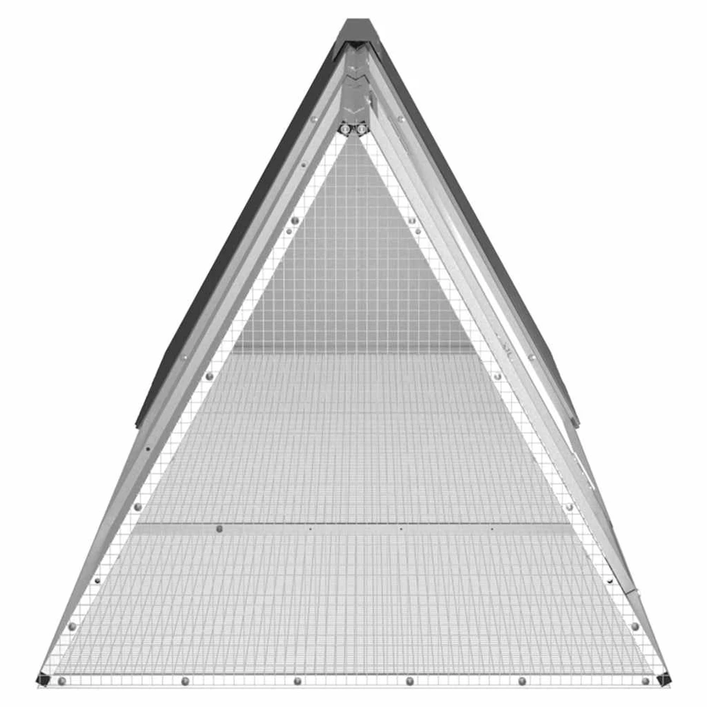 Triušių narvas, antracito, 302,5x80,5x71cm, plienas