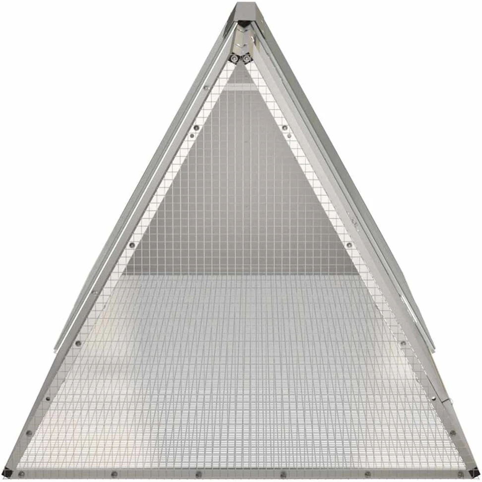 Triušių narvas, pilkas, 201,5x80,5x71cm, galvanizuotas plienas