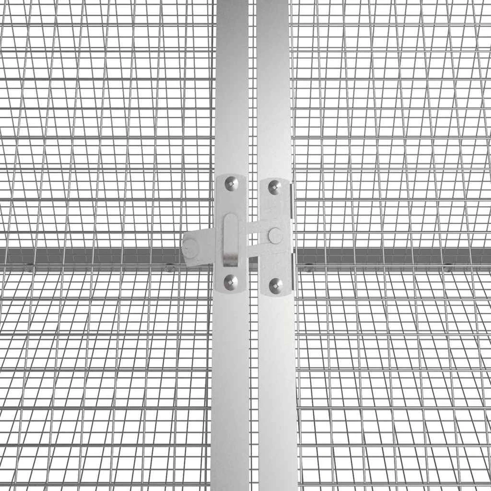Triušių narvas, pilkas, 302,5x80,5x71cm, galvanizuotas plienas