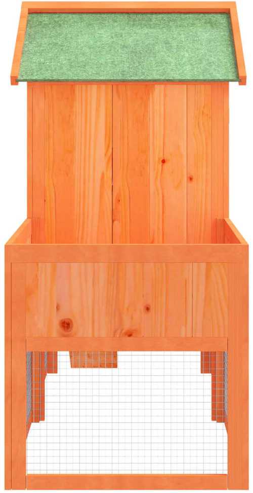 Triušių narvas, rudas, 170x63x113cm, pušies medienos masyvas