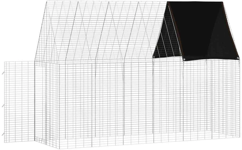 Triušių narvas Sidabrinė 300 x 100 x 210 cm