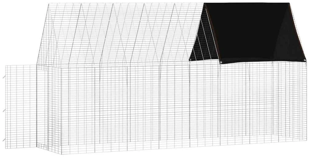 Triušių narvas Sidabrinė 400 x 100 x 210 cm