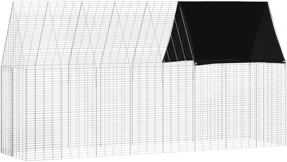 Triušių narvas Sidabrinė 400 x 100 x 210 cm