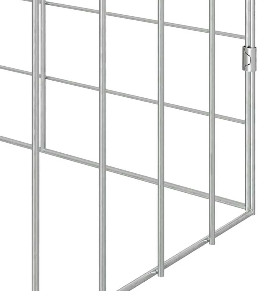 Triušių narvas Sidabro 400 x 78 x 78 cm Cinkuota plienas
