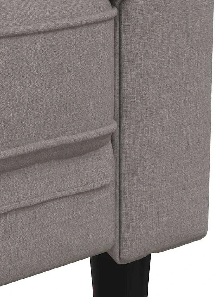 Trivietė chesterfield sofa, taupe spalvos, audinys