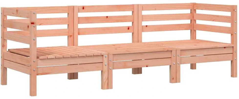 Trivietė sodo sofa, douglas eglės medienos masyvas
