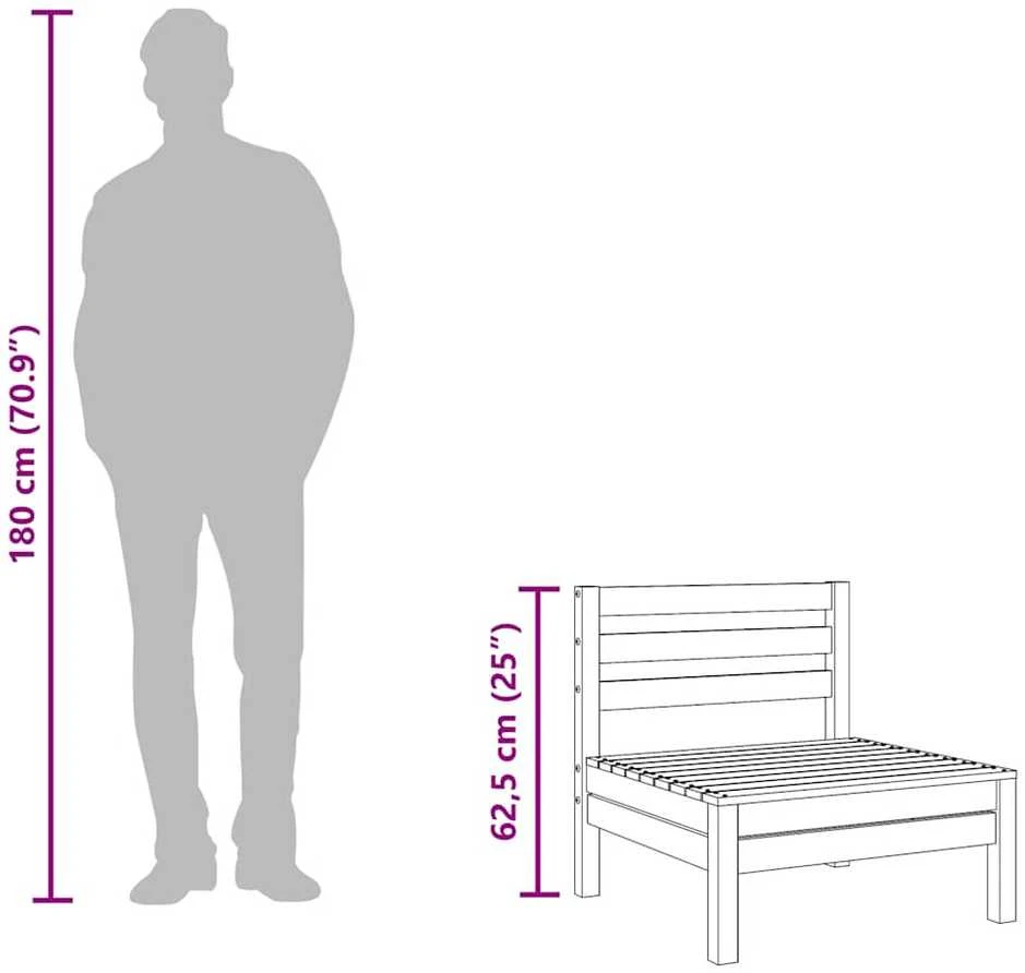 Trivietė sodo sofa, douglas eglės medienos masyvas
