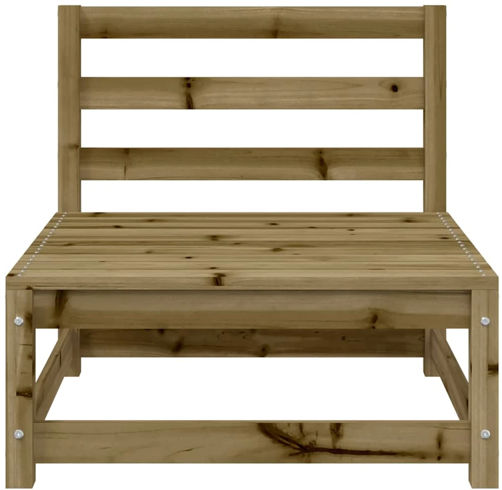 Trivietė sodo sofa, impregnuota pušies mediena