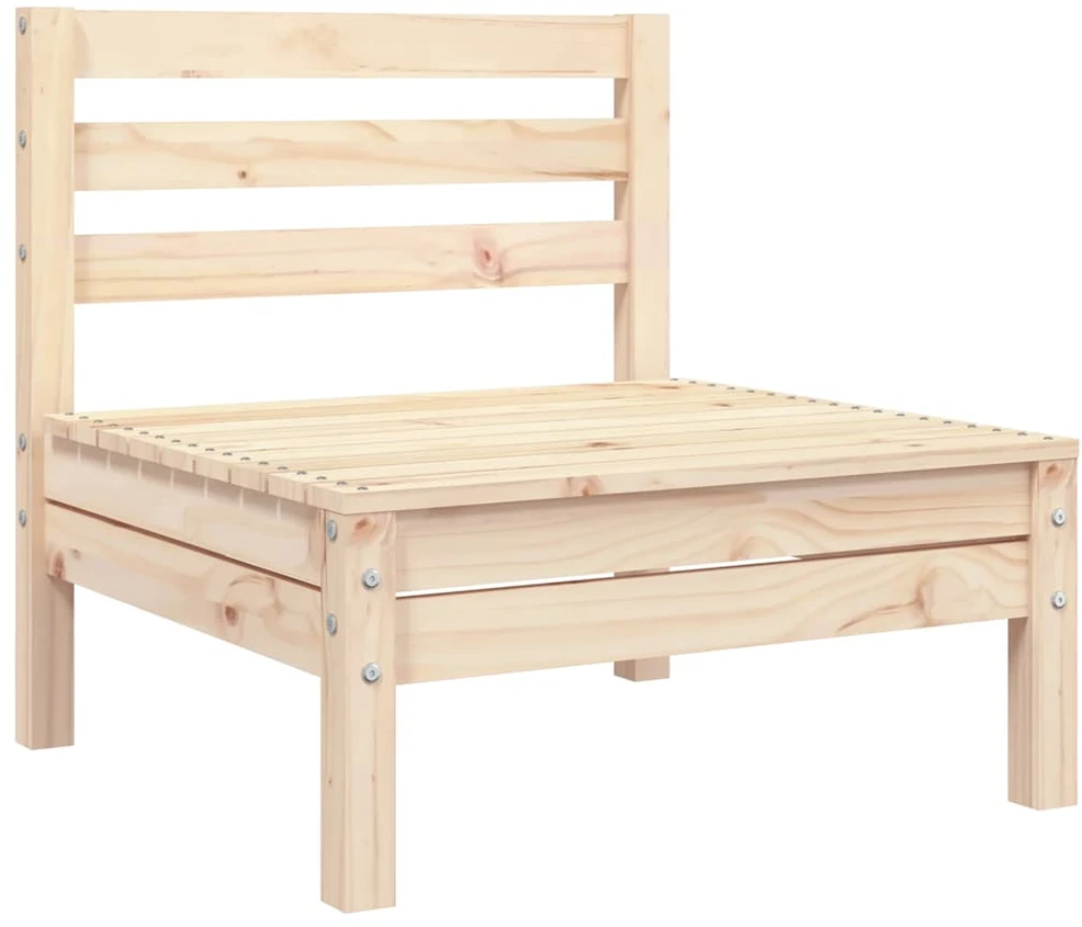 Trivietė sodo sofa, pušies medienos masyvas