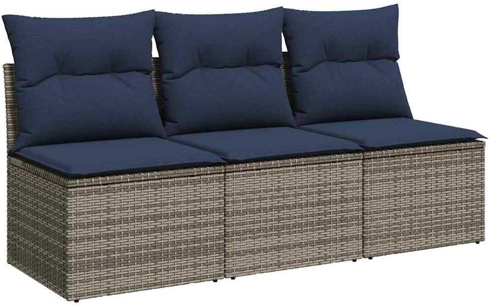 | Sodo sofa | su pagalve Pilka 165 x 62 x 69 cm Poli ratanas