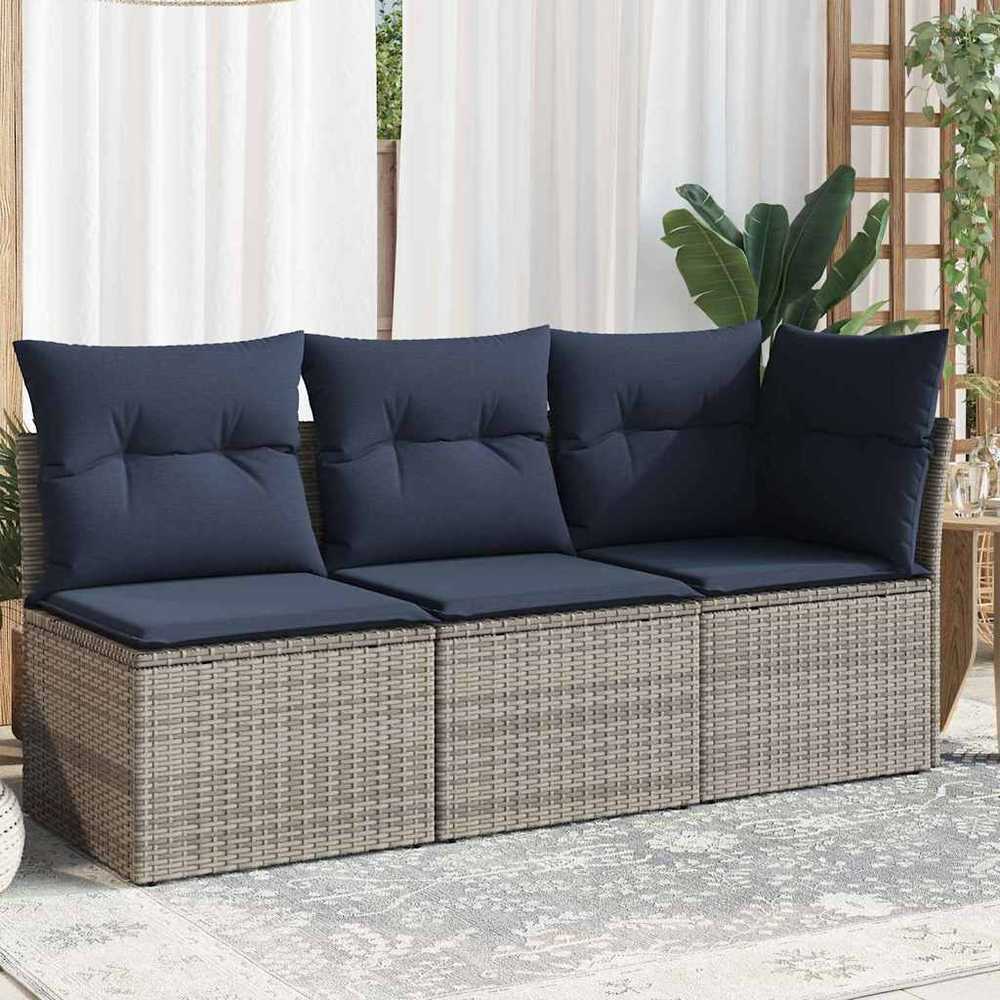 | Sodo sofa | su pagalve Pilka 172 x 62 x 69 cm Poli ratanas