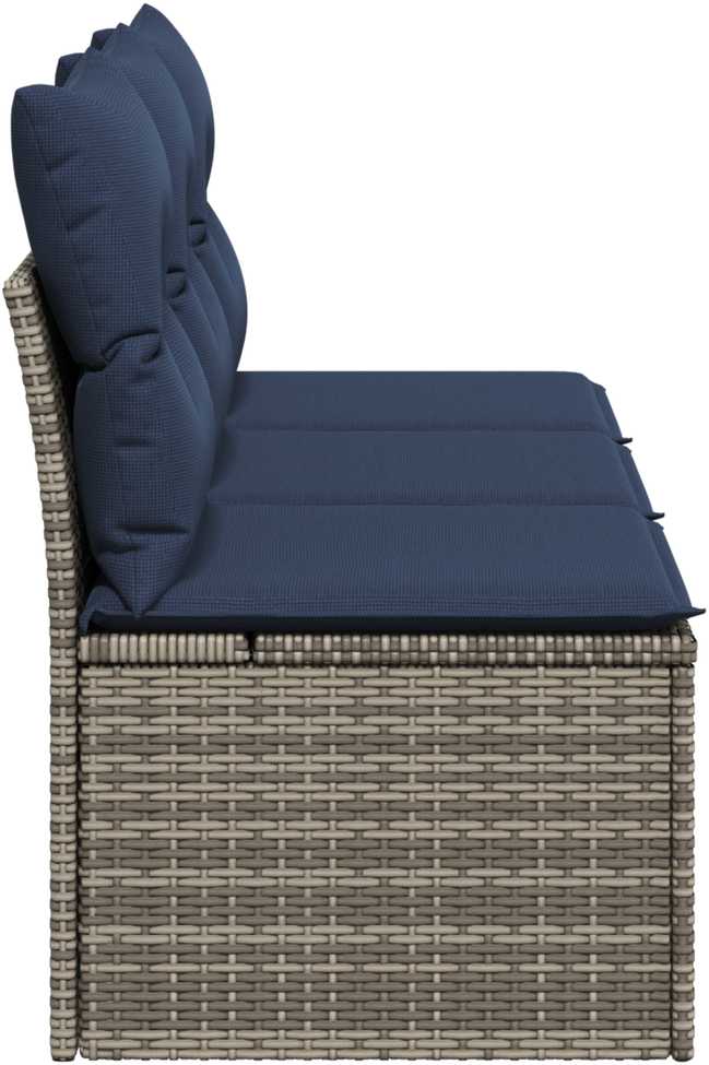 | Sodo sofa | su pagalve Pilka 165 x 62 x 69 cm Poli ratanas