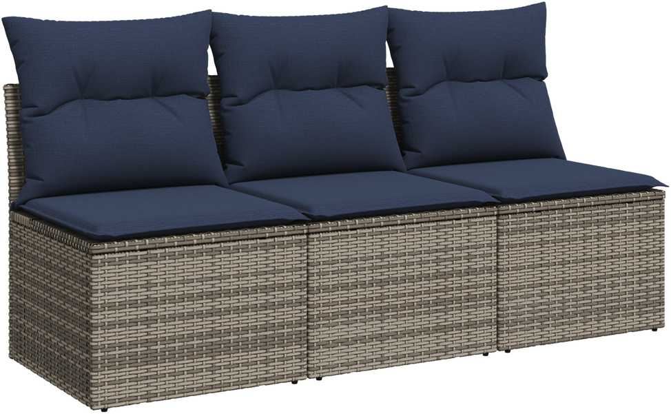 | Sodo sofa | su pagalve Pilka 165 x 62 x 69 cm Poli ratanas
