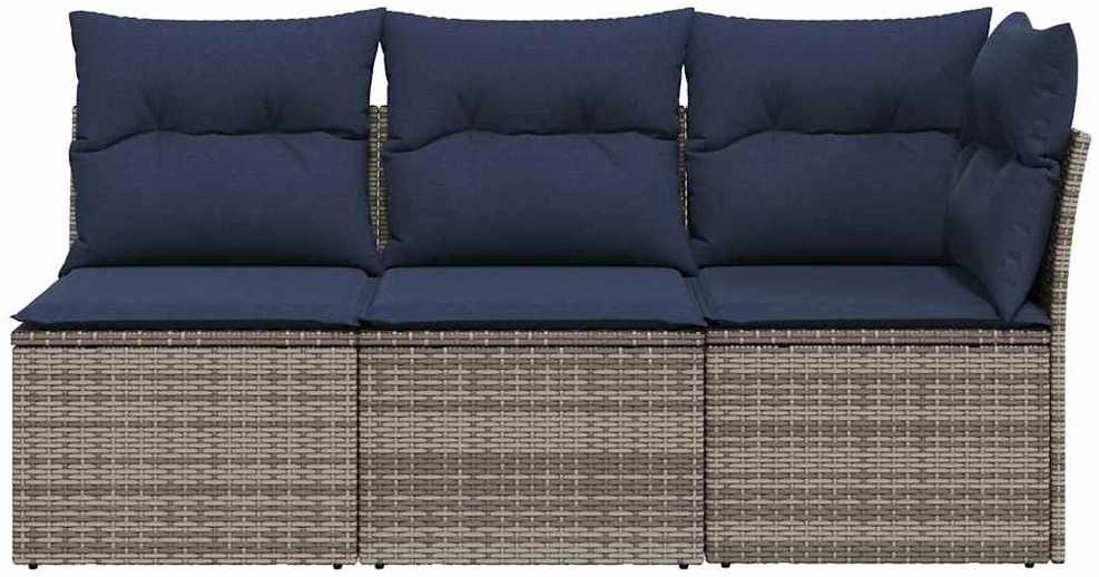 | Sodo sofa | su pagalve Pilka 172 x 62 x 69 cm Poli ratanas