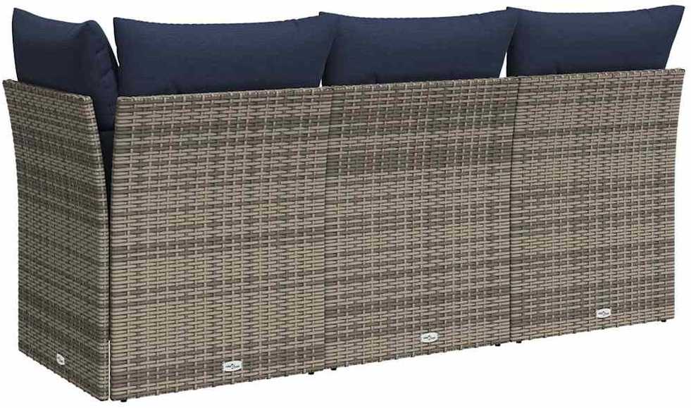 | Sodo sofa | su pagalve Pilka 172 x 62 x 69 cm Poli ratanas