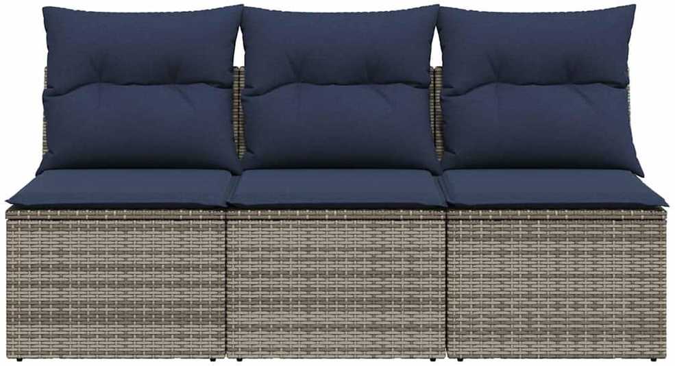 | Sodo sofa | su pagalve Pilka 165 x 62 x 69 cm Poli ratanas