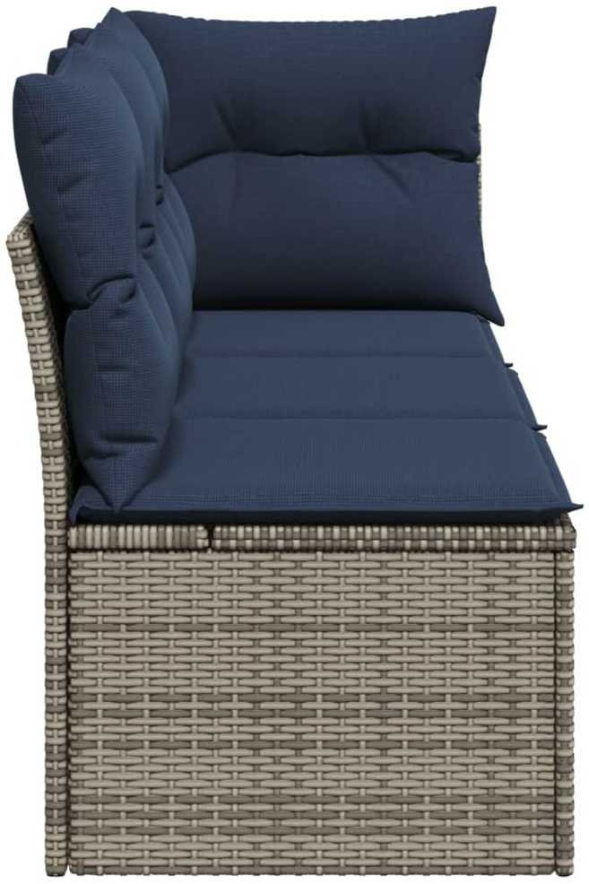 | Sodo sofa | su pagalve Pilka 172 x 62 x 69 cm Poli ratanas