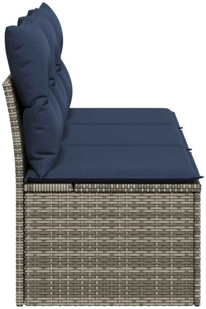 | Sodo sofa | su pagalve Pilka 165 x 62 x 69 cm Poli ratanas