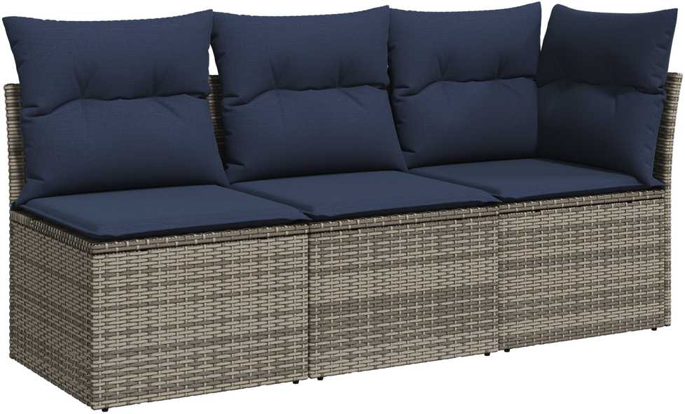 | Sodo sofa | su pagalve Pilka 172 x 62 x 69 cm Poli ratanas