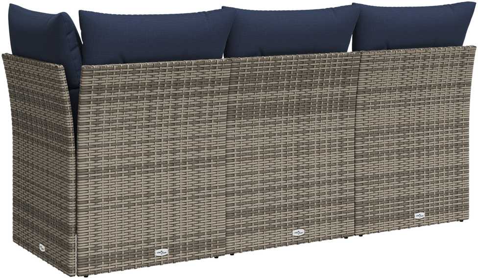 | Sodo sofa | su pagalve Pilka 172 x 62 x 69 cm Poli ratanas