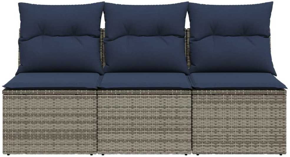 | Sodo sofa | su pagalve Pilka 165 x 62 x 69 cm Poli ratanas