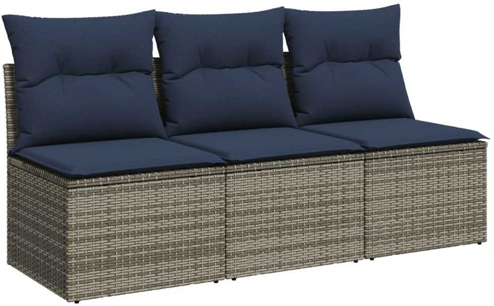 | Sodo sofa | su pagalve Pilka 165 x 62 x 69 cm Poli ratanas