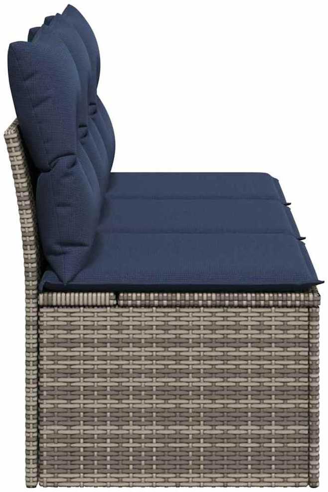 | Sodo sofa | su pagalve Pilka 165 x 62 x 69 cm Poli ratanas