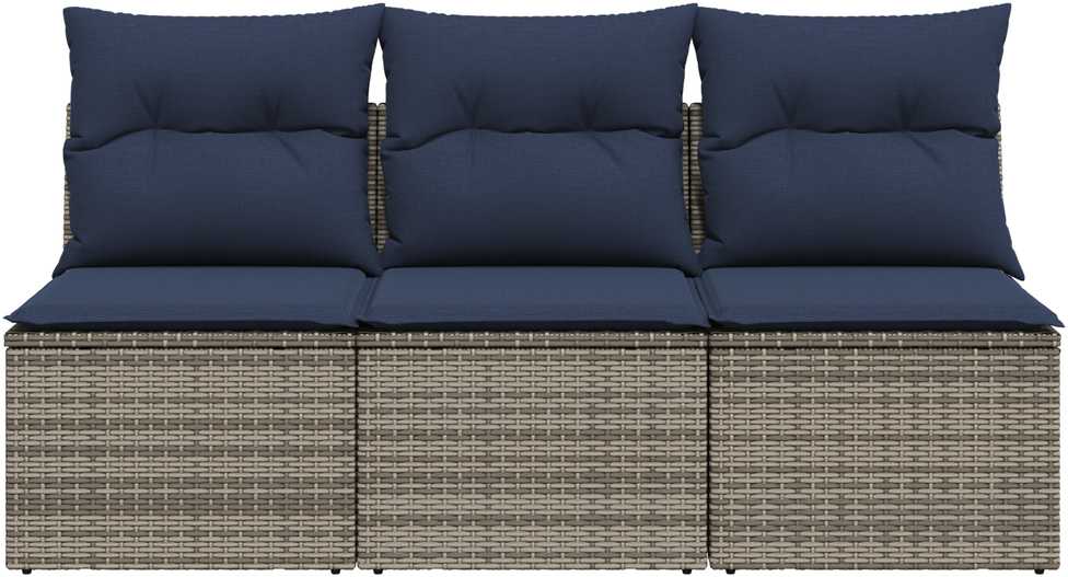 | Sodo sofa | su pagalve Pilka 165 x 62 x 69 cm Poli ratanas