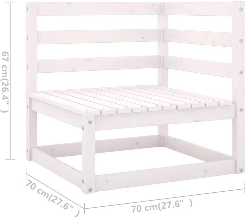 Trivietė sodo sofa su pagalvėlėmis, pušies medienos masyvas