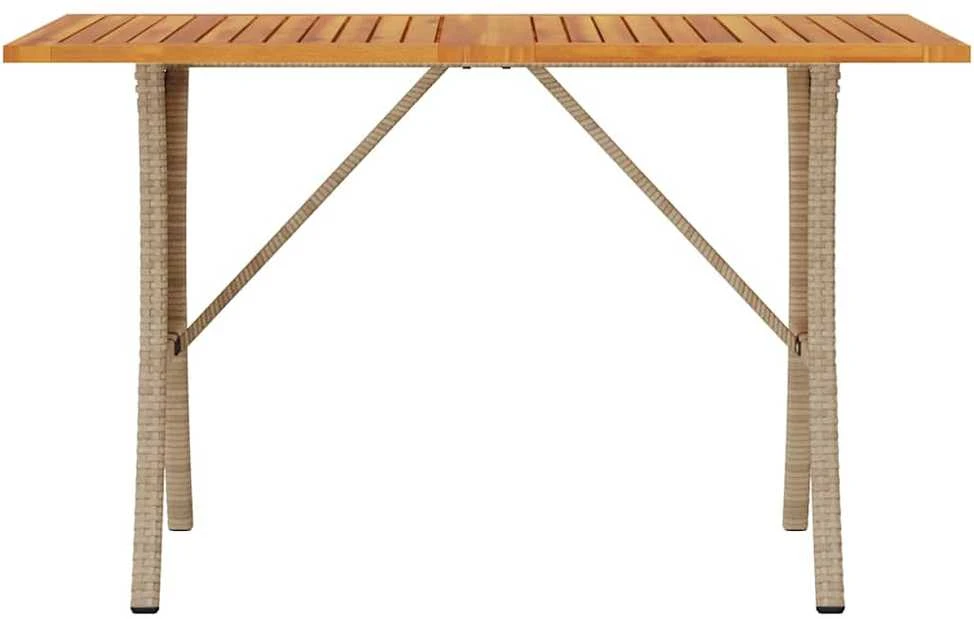 Trivietė sodo sofa su staliuku ir pagalvėlėmis, smėlio spalvos
