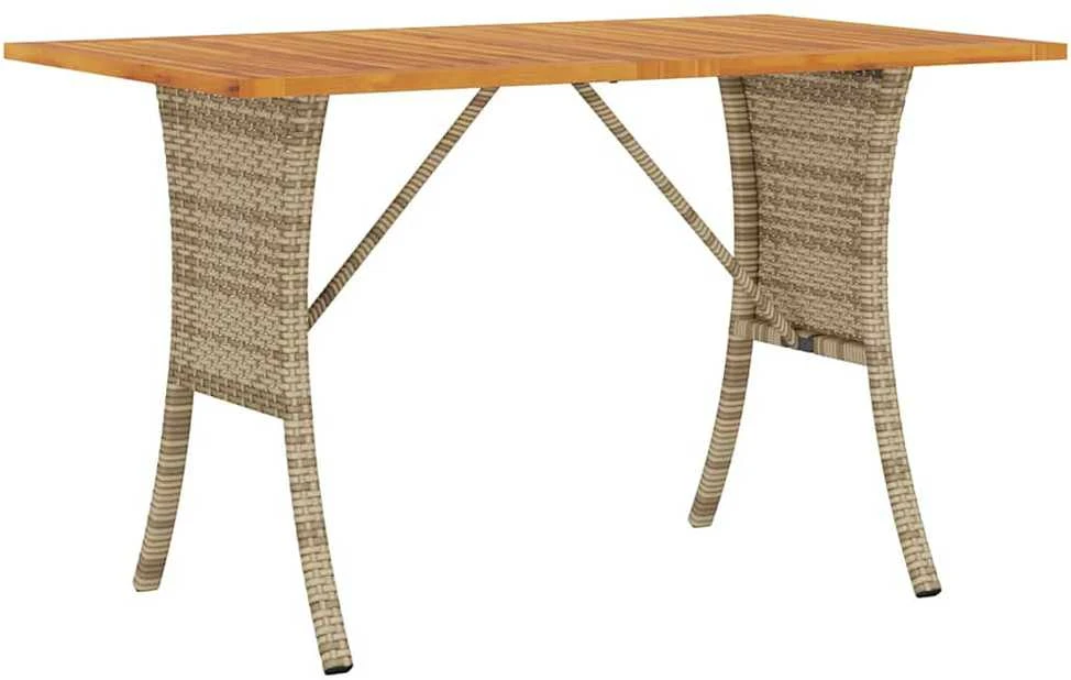 Trivietė sodo sofa su staliuku ir pagalvėlėmis, smėlio spalvos
