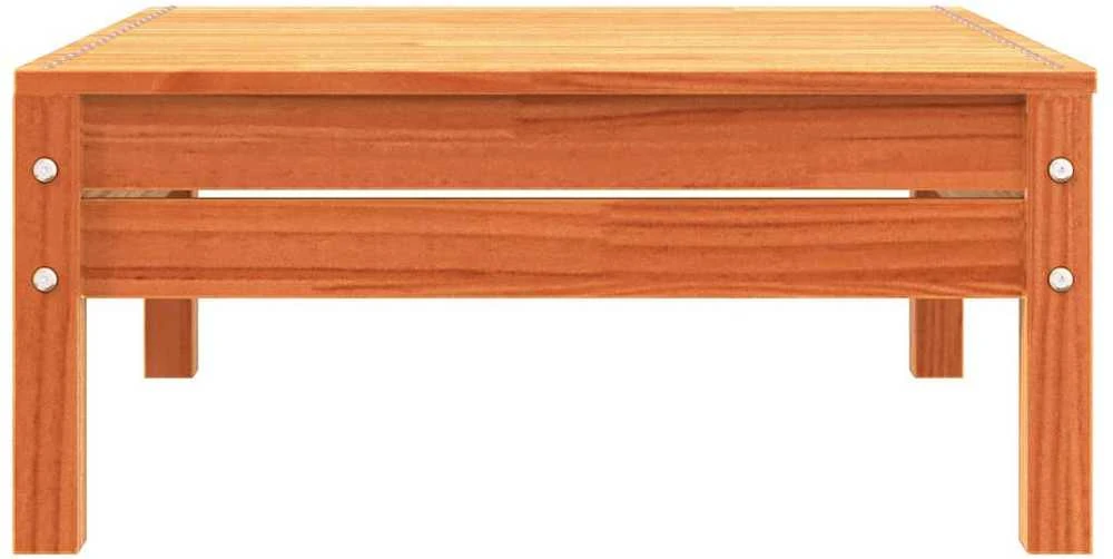 Trivietė sodo sofa, vaško ruda, pušies medienos masyvas