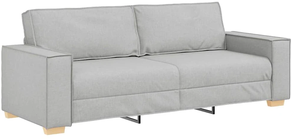 Trivietė sofa, debesų pilka, 220x78x84 cm, audinys