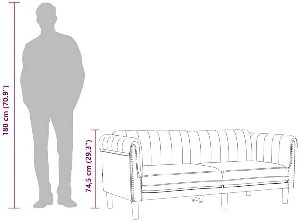 Trivietė sofa, juodos spalvos, aksomas
