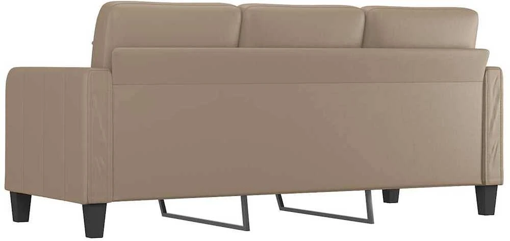 Trivietė sofa, kapučino spalvos, 180cm, dirbtinė oda