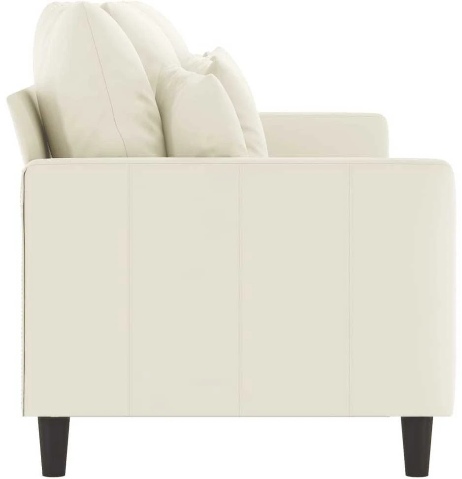Trivietė sofa, kreminės spalvos, 180cm, aksomas